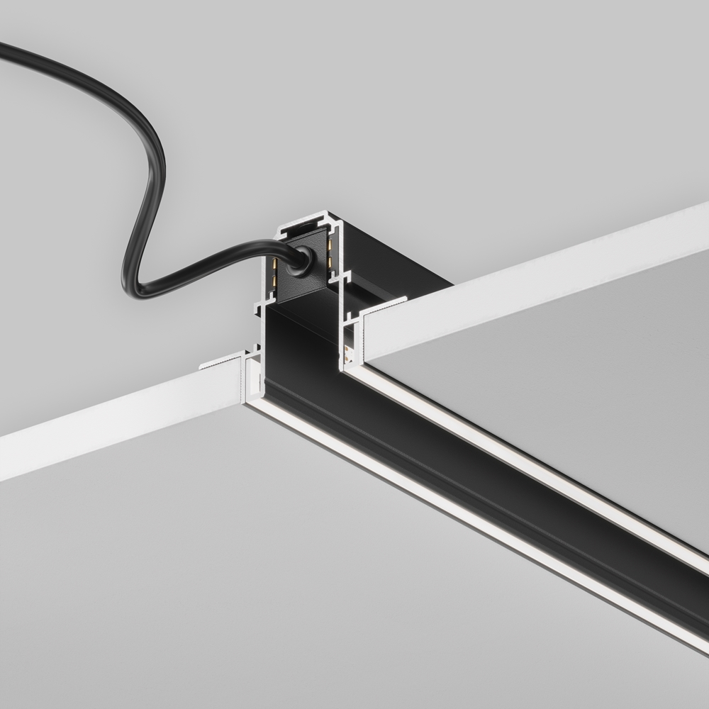 Шинопровод магнитный встраиваемый под ГКЛ 12,5 мм с каналом под светодиодную ленту Maytoni TRX034LS-222B