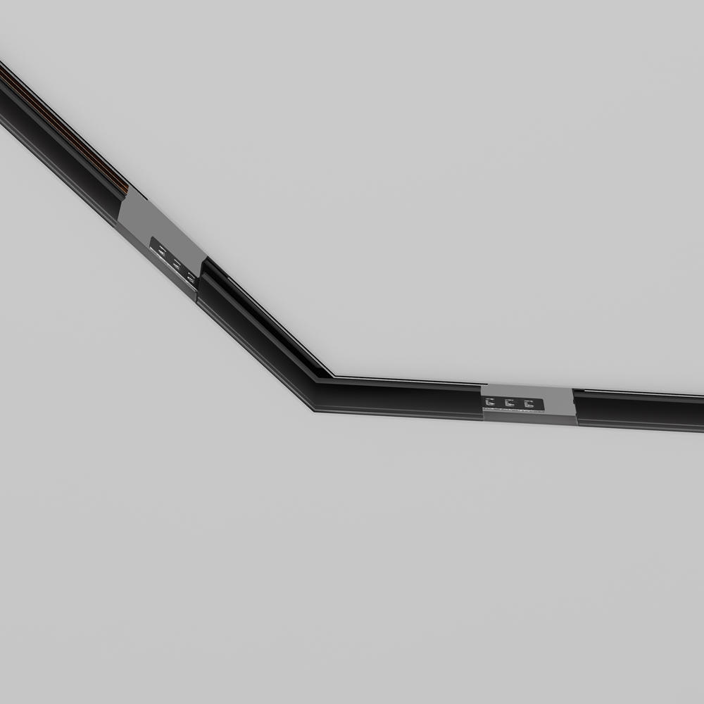 Коннектор угловой 135° Exility встраиваемый под ГКЛ 9,5мм, черный Maytoni TRA034CLO-42B