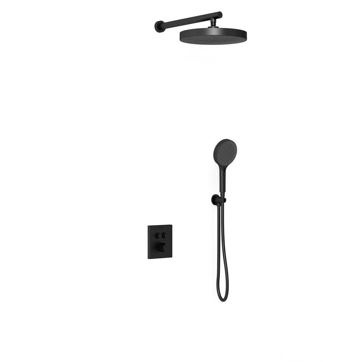 Душевая система Vincea VSFW-3I21T2MB встраиваемая в стену цвет черный матовый