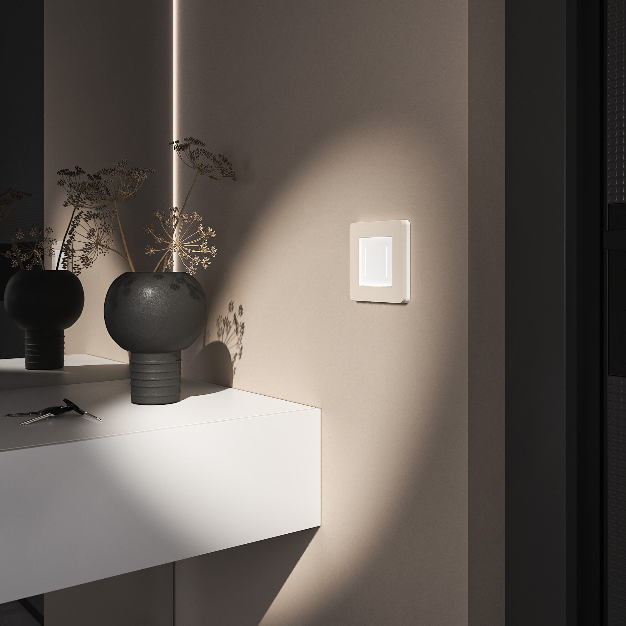 Рамка на 1 пост Split (айвори/белый, soft-touch) Werkel