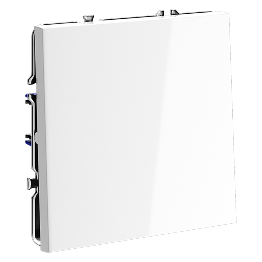 Проходной переключатель встраиваемый VOLTUM S70 одноклавишный 10А, (белый глянцевый)