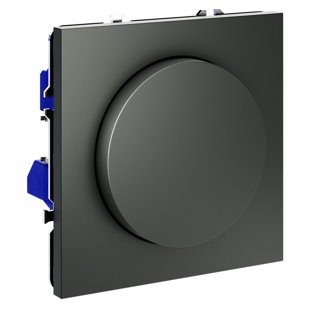 Светорегулятор встраиваемый VOLTUM S70 поворотно-нажимной 600 Вт, (титан)