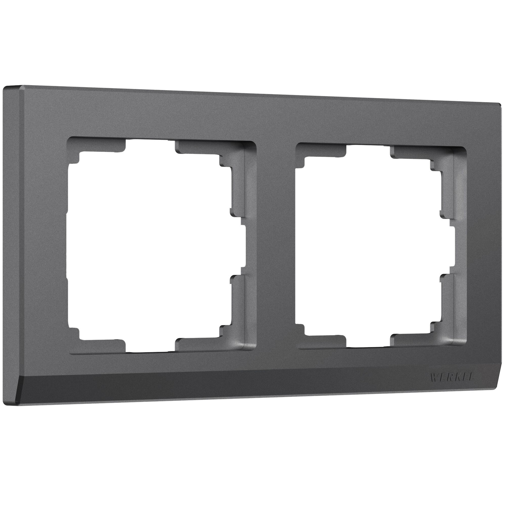 Рамка на 2 поста Stark (графит матовый) Werkel