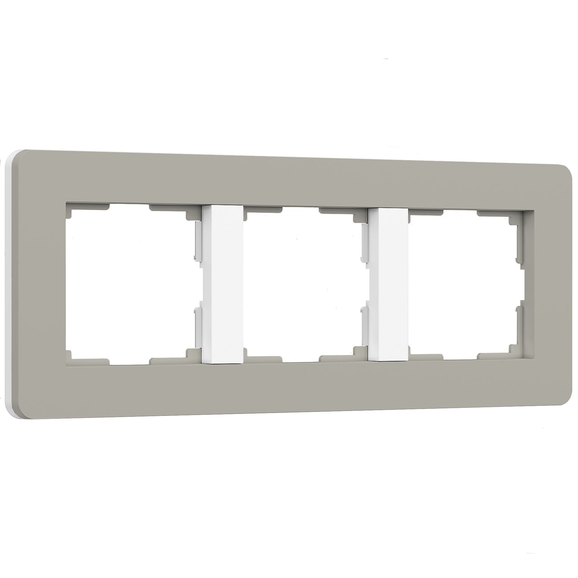 Рамка на 3 поста Split (дымчатый/белый, soft-touch) Werkel