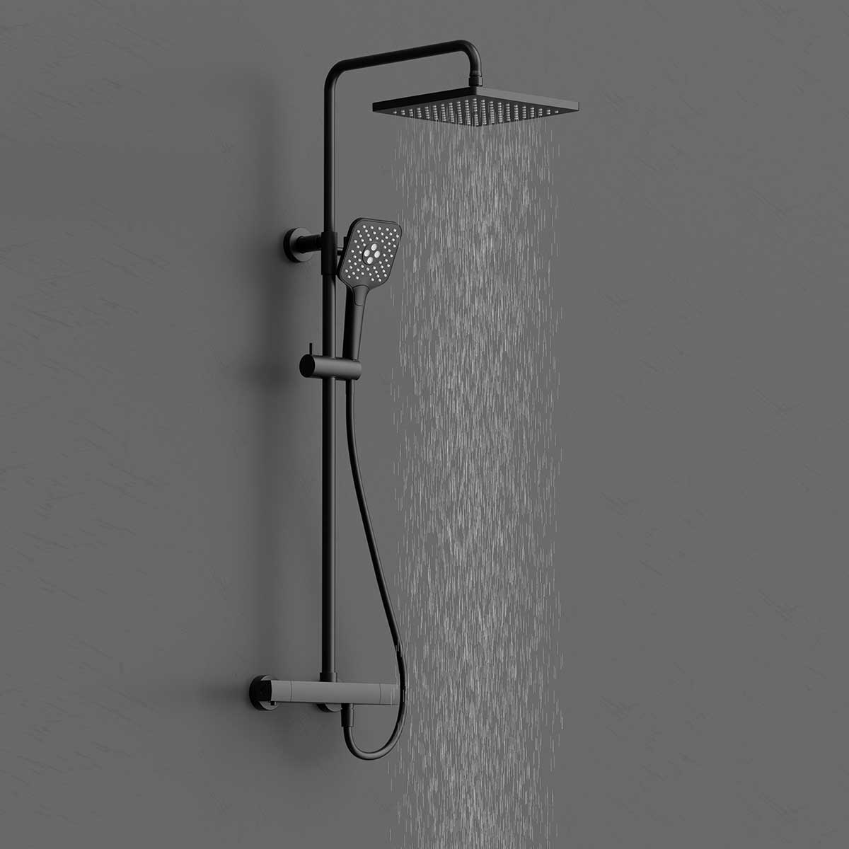 Душевая стойка Vincea Next VSFS-1N0TMB настенная цвет черный