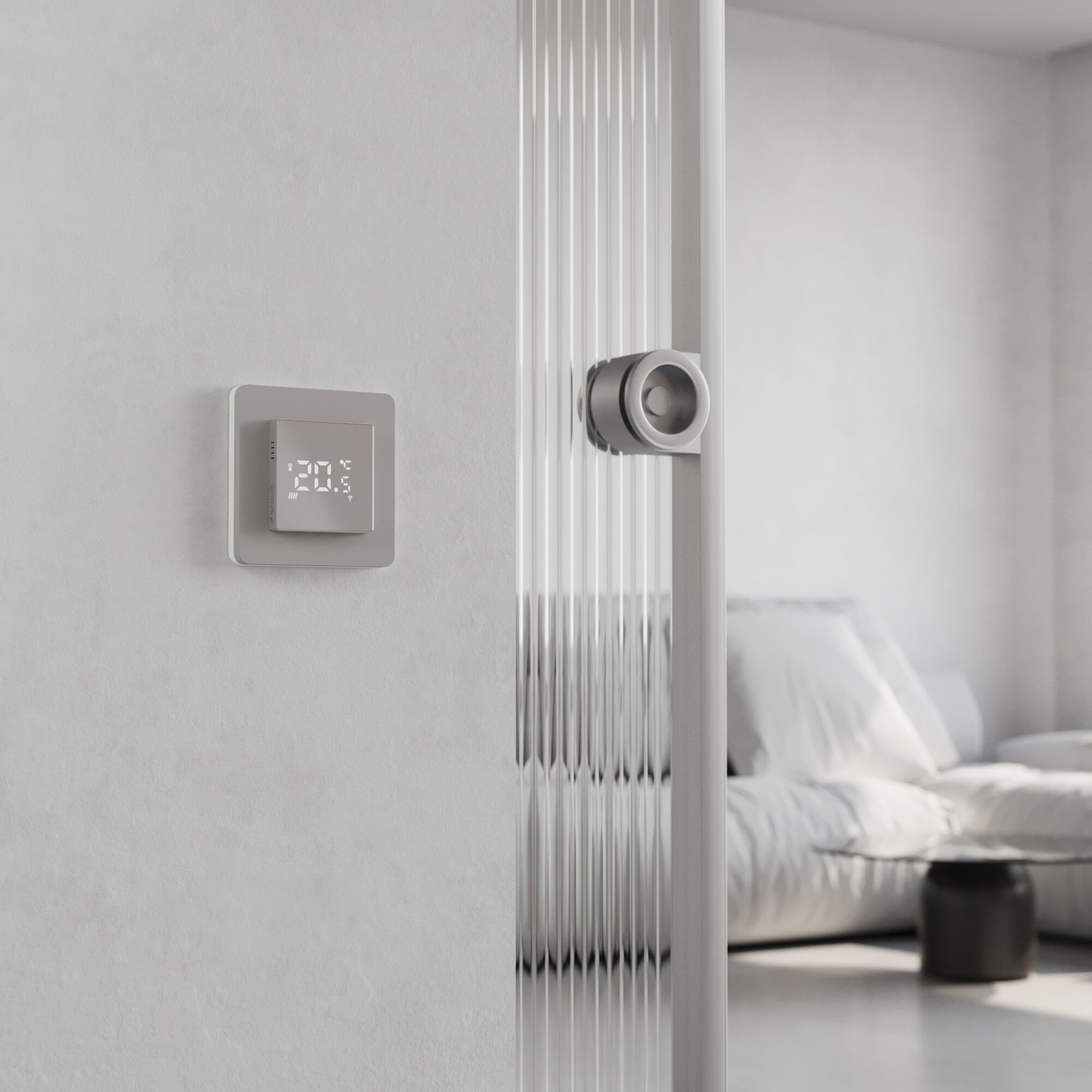 Рамка на 1 пост Split (дымчатый/белый, soft-touch) Werkel