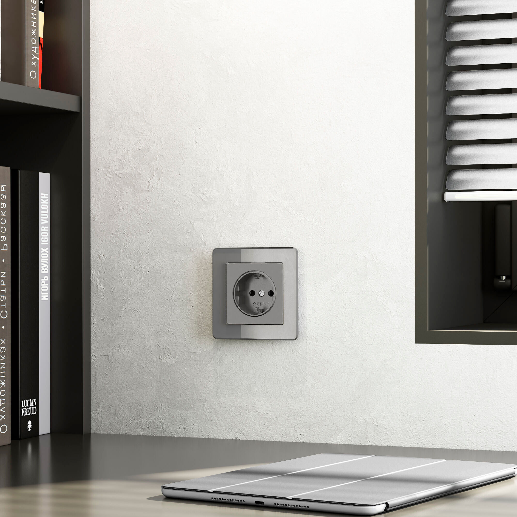 Рамка на 1 пост Acrylic графит Werkel