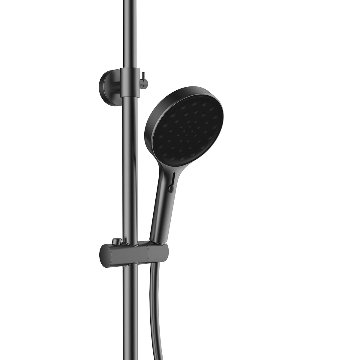 Душевая стойка Vincea Inspire VSFS-3I12TGM настенная цвет вороненая сталь