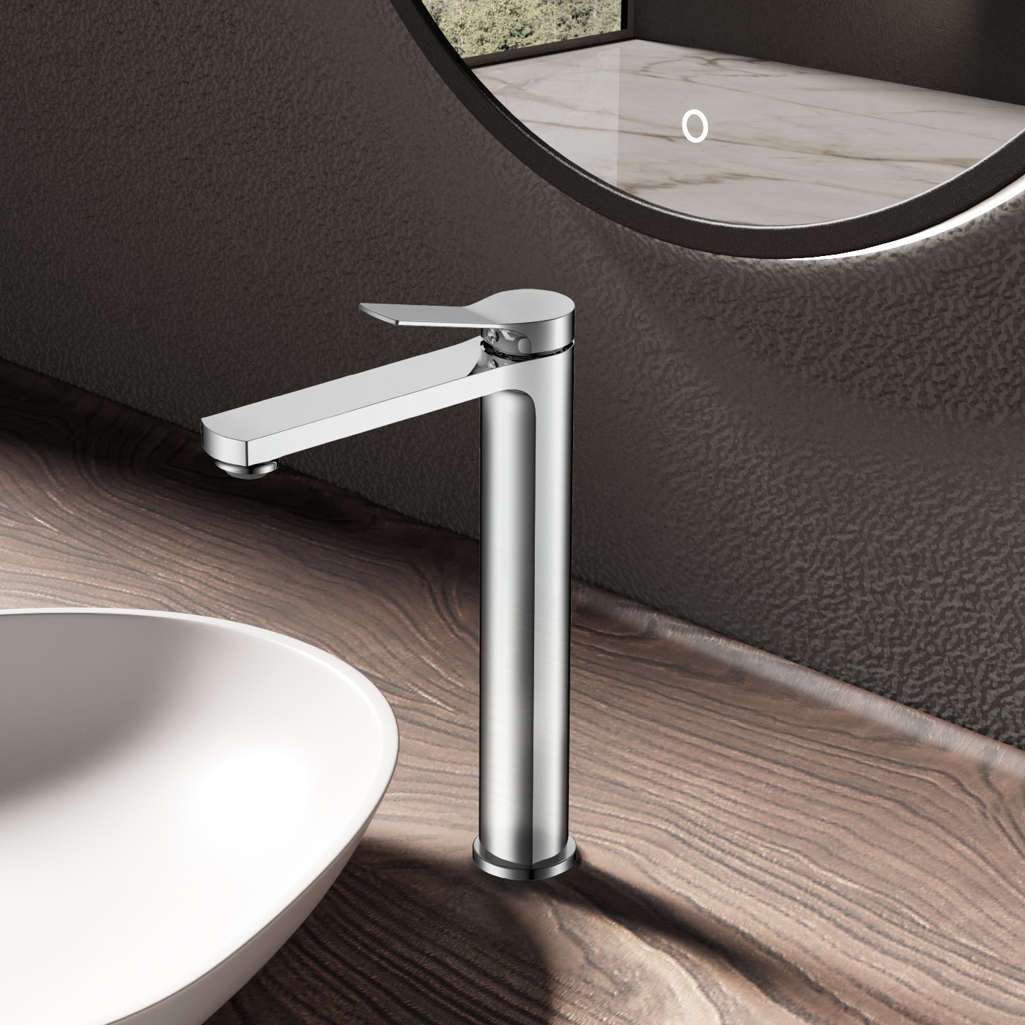 Смеситель Vincea Arco VBF-4AR02CH на столешницу хром