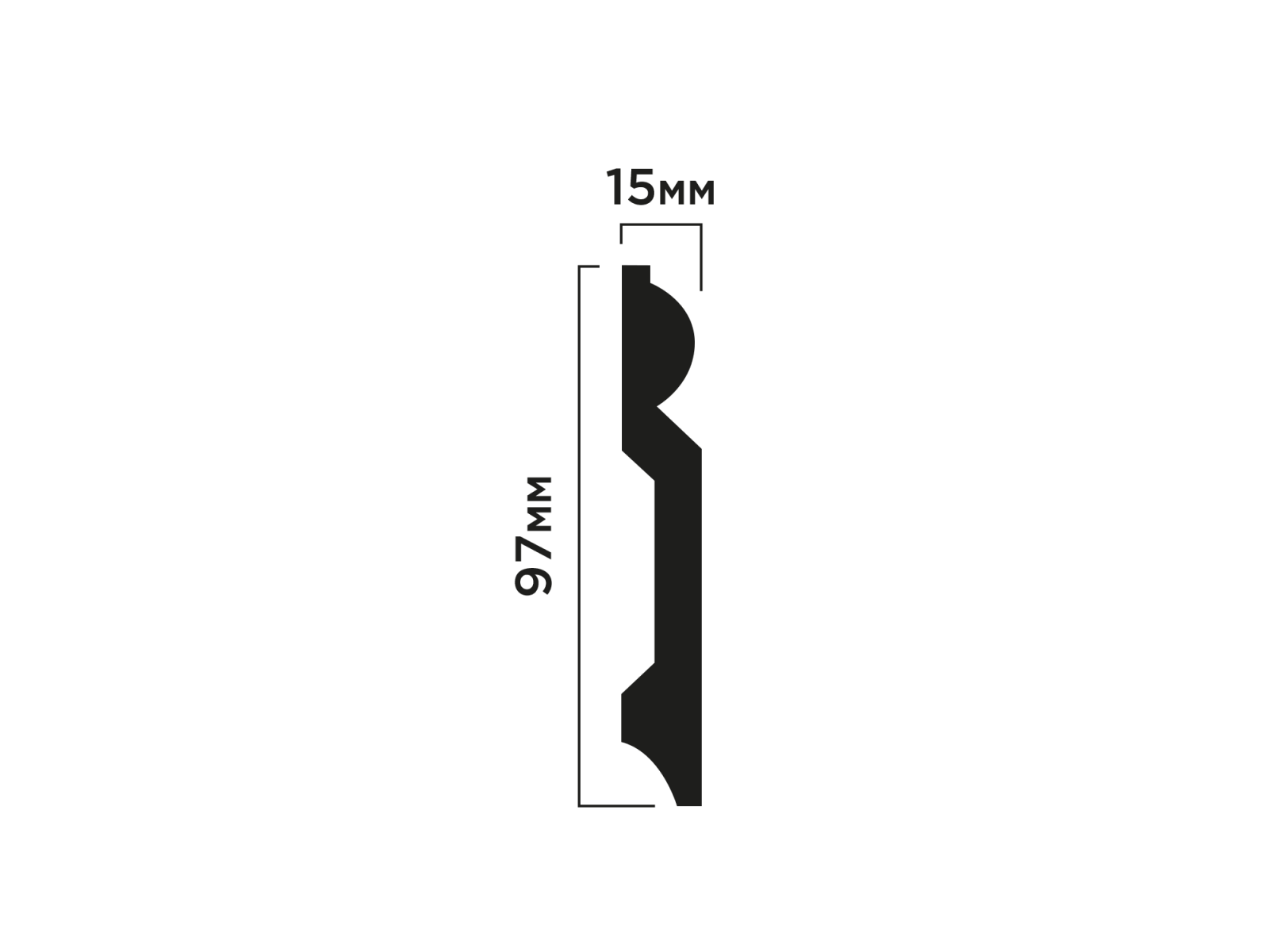 Напольный плинтус B97 HIWOOD