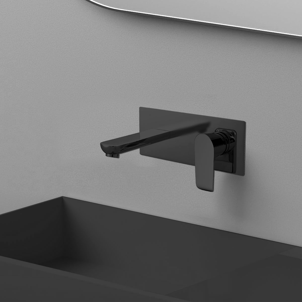 Смеситель Vincea Esse VBFW-1E1MB настенный черный