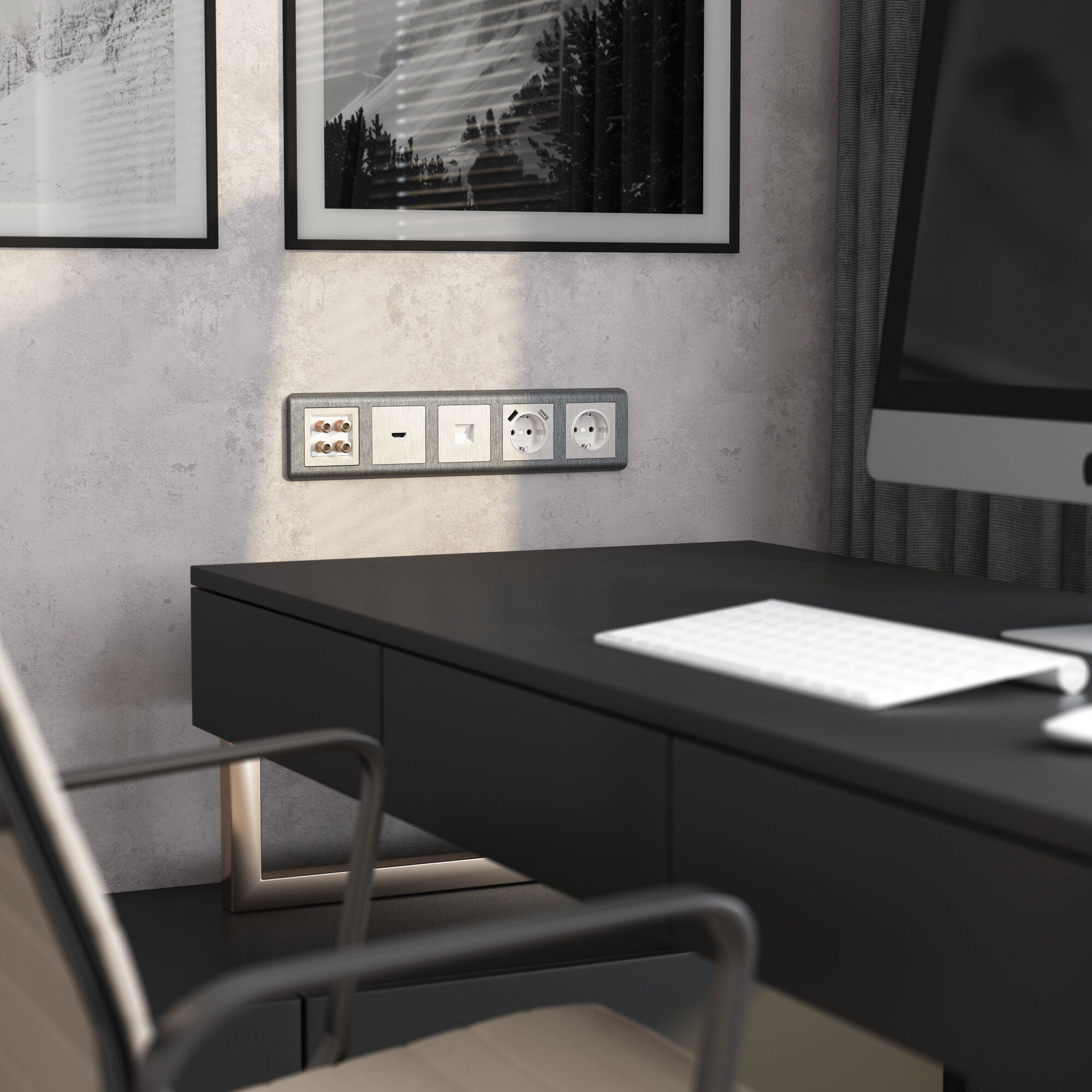 Телефонная розетка RJ-11 (перламутровый рифленый) Werkel