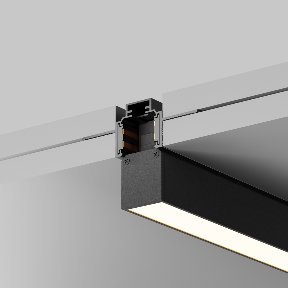 Шинопровод 1 м Exility встраиваемый под ГКЛ 12,5мм, черный Maytoni TRX034-421.12B