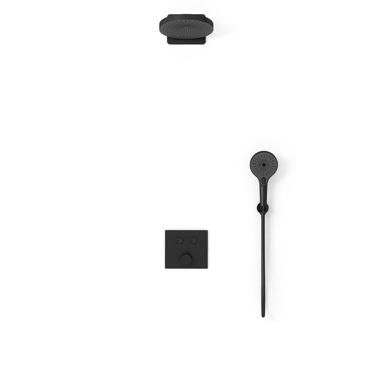 Душевая система Vincea VSFW-4I211MB встраиваемая в стену цвет черный матовый