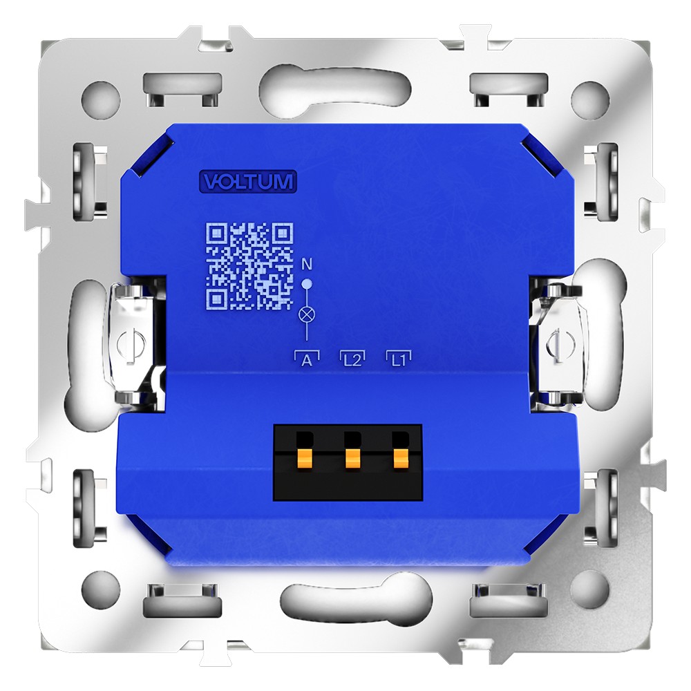 Светорегулятор встраиваемый VOLTUM S70 поворотно-нажимной 600 Вт, (белый матовый)