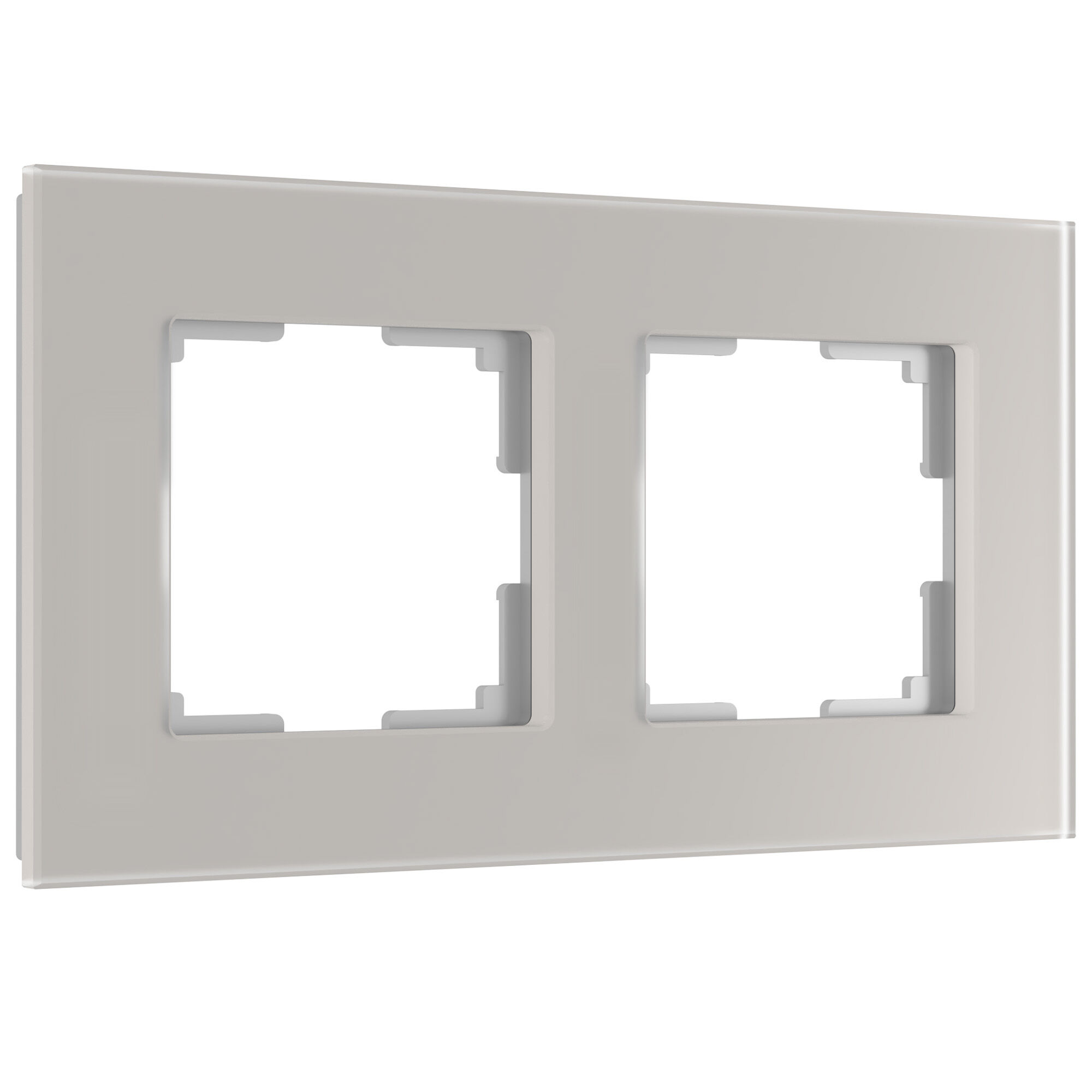 Рамка на 2 поста Senso (дымчатый, стекло soft-touch) Werkel