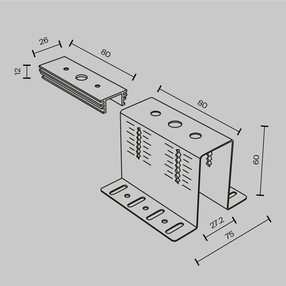 Крепеж для установки шинопровода Exility в деревянный потолок Maytoni TRA034HCB