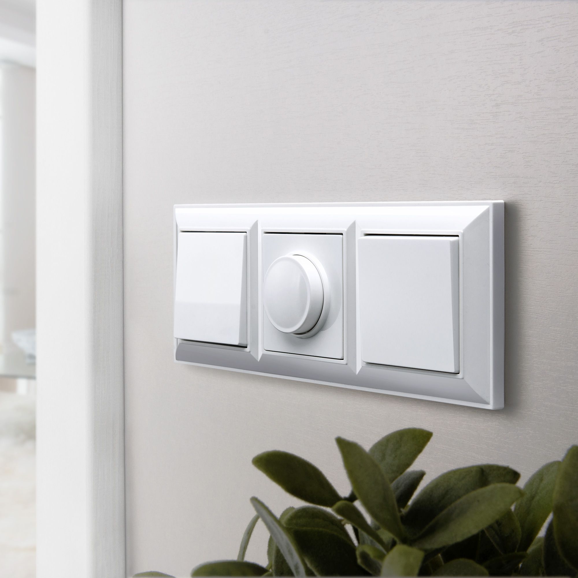 Выключатель одноклавишный (белый глянцевый) Werkel