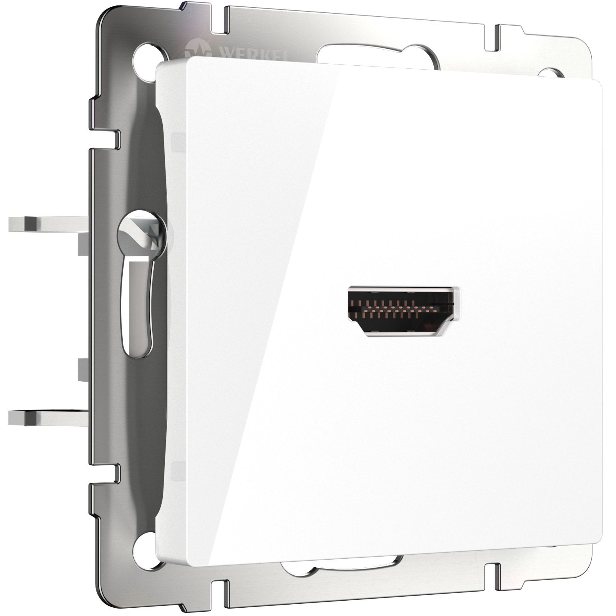 Розетка HDMI (белый глянцевый) Werkel