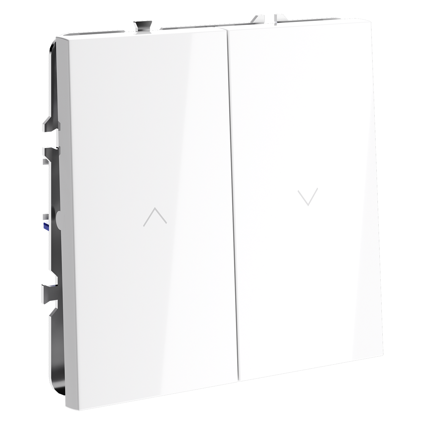 Выключатель встраиваемый VOLTUM S70 для жалюзи 10А, (белый глянцевый)