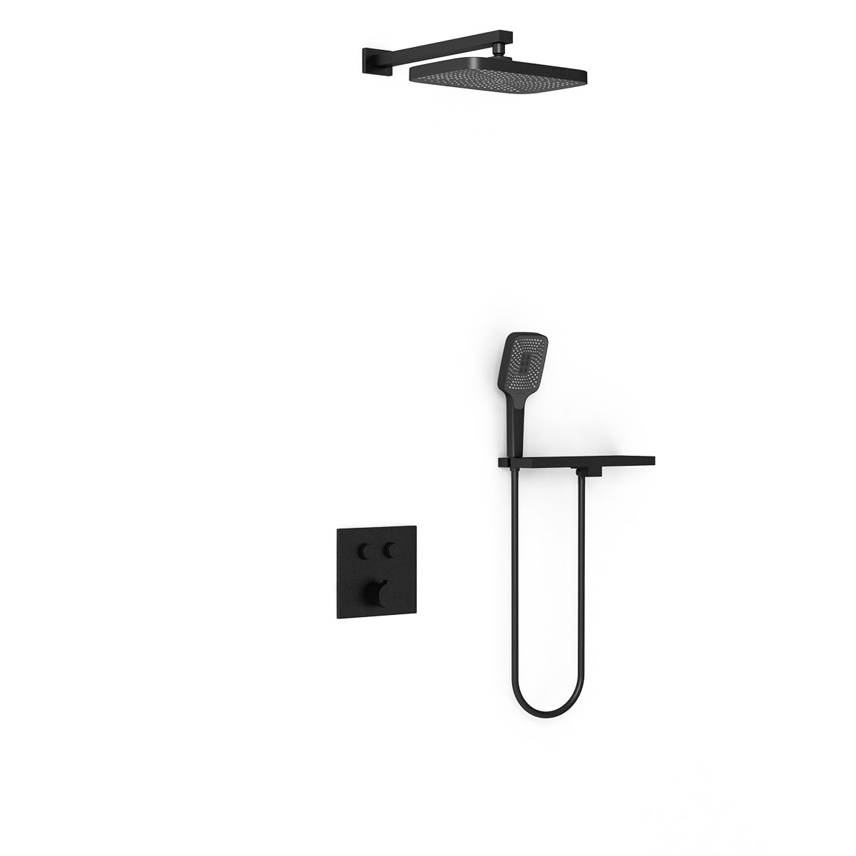 Душевая система Vincea VSFW-4211RMB встраиваемая в стену цвет черный матовый