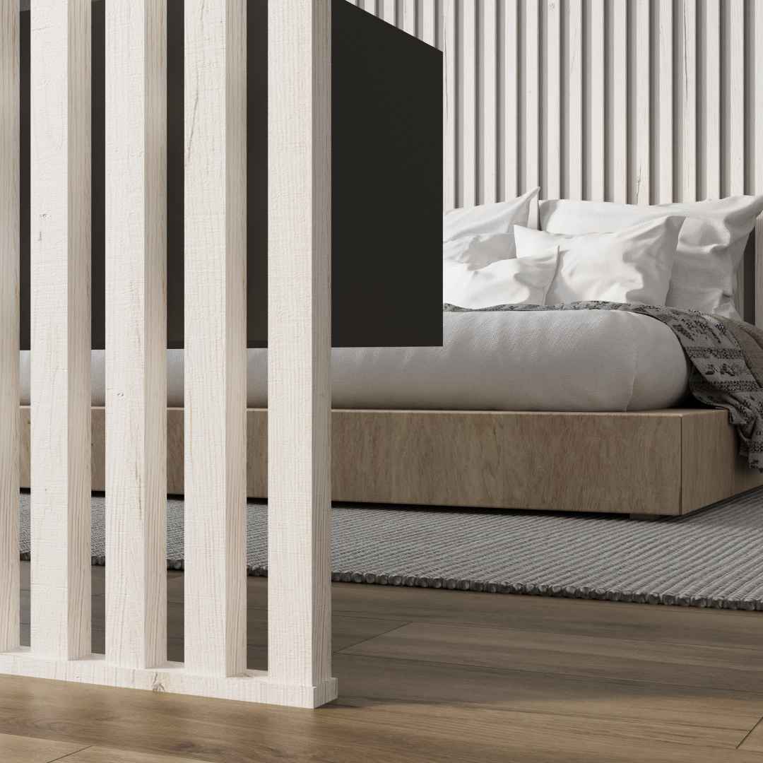Интерьерная рейка МДФ STELLA Бриона Дуб Санремо Белый 16*40*2700