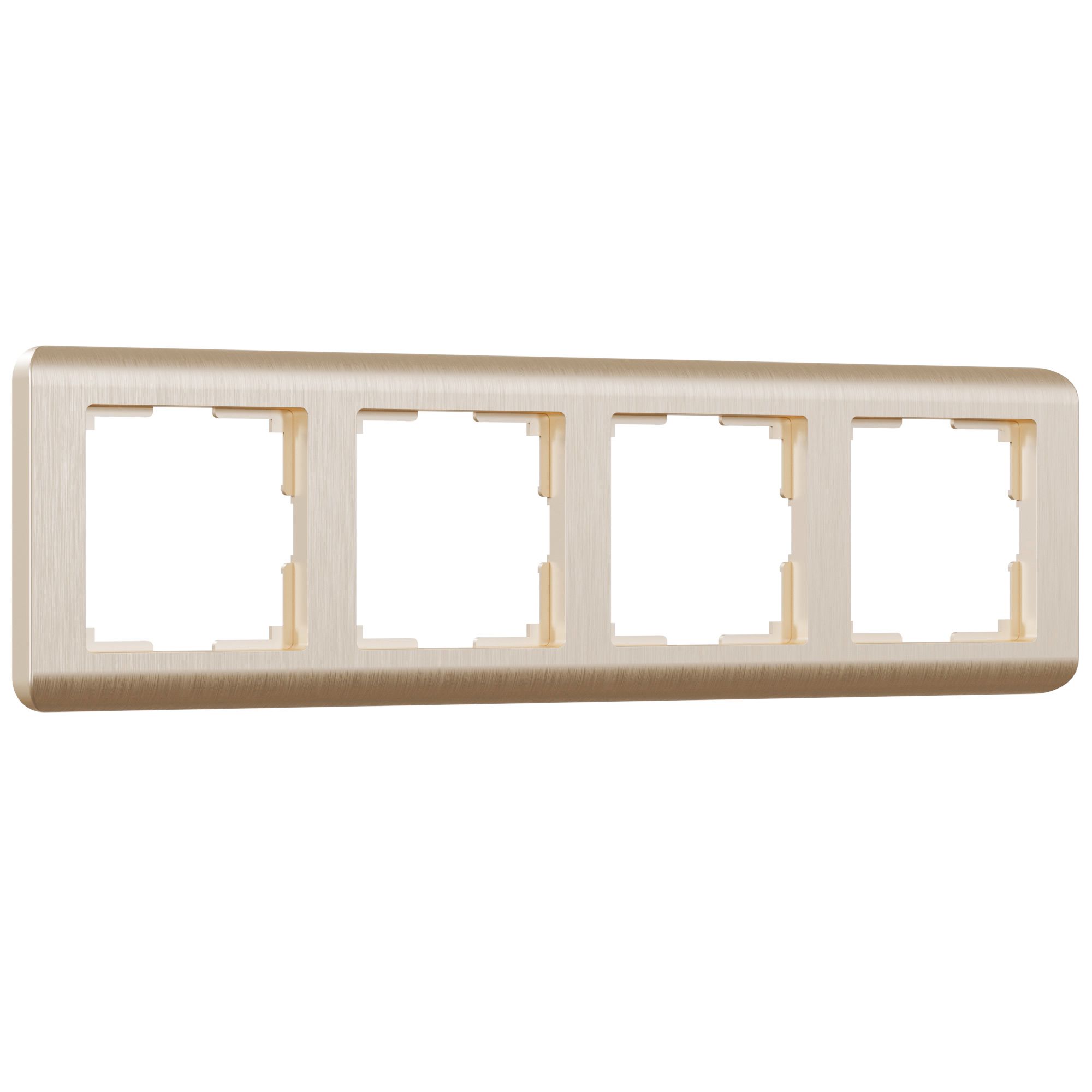 Рамка на 4 поста Stream (шампань) Werkel