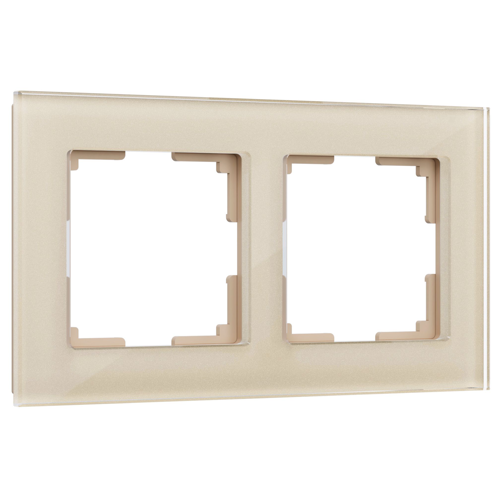 Рамка на 2 поста (шампань, стекло) Werkel