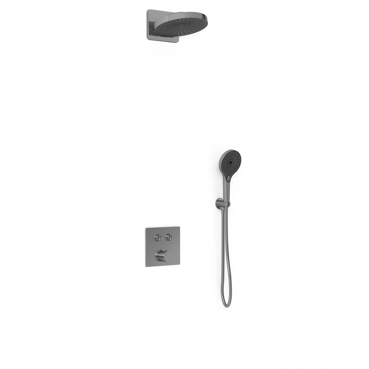 Душевая система Vincea VSFW-4I211GM встраиваемая в стену цвет вороненая сталь