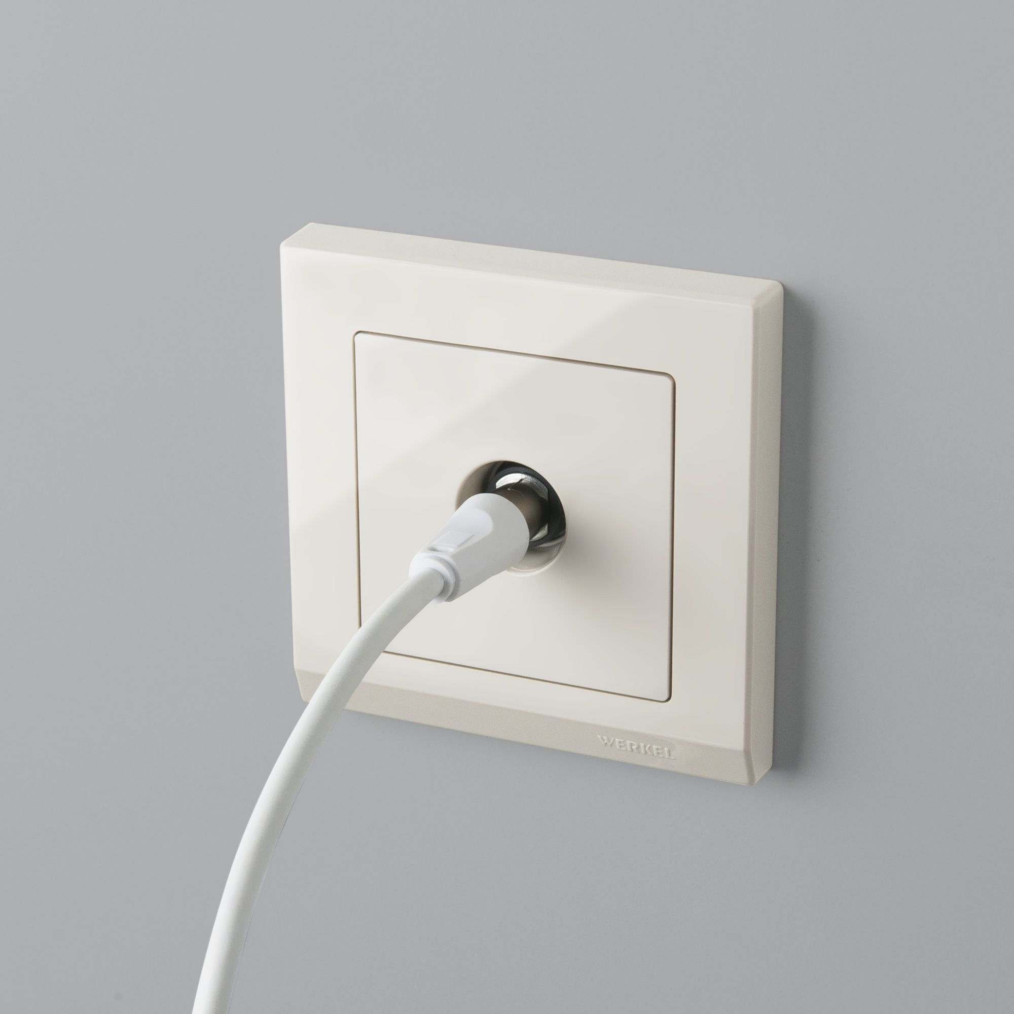 ТВ розетка оконечная (слоновая кость) Werkel