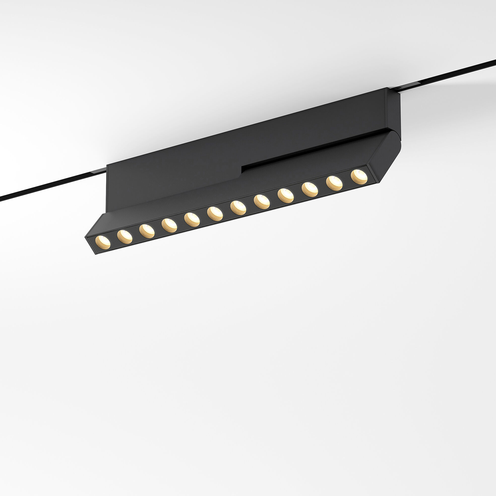 Mini Magnetic Трековый поворотный светильник 12W 3000K черный