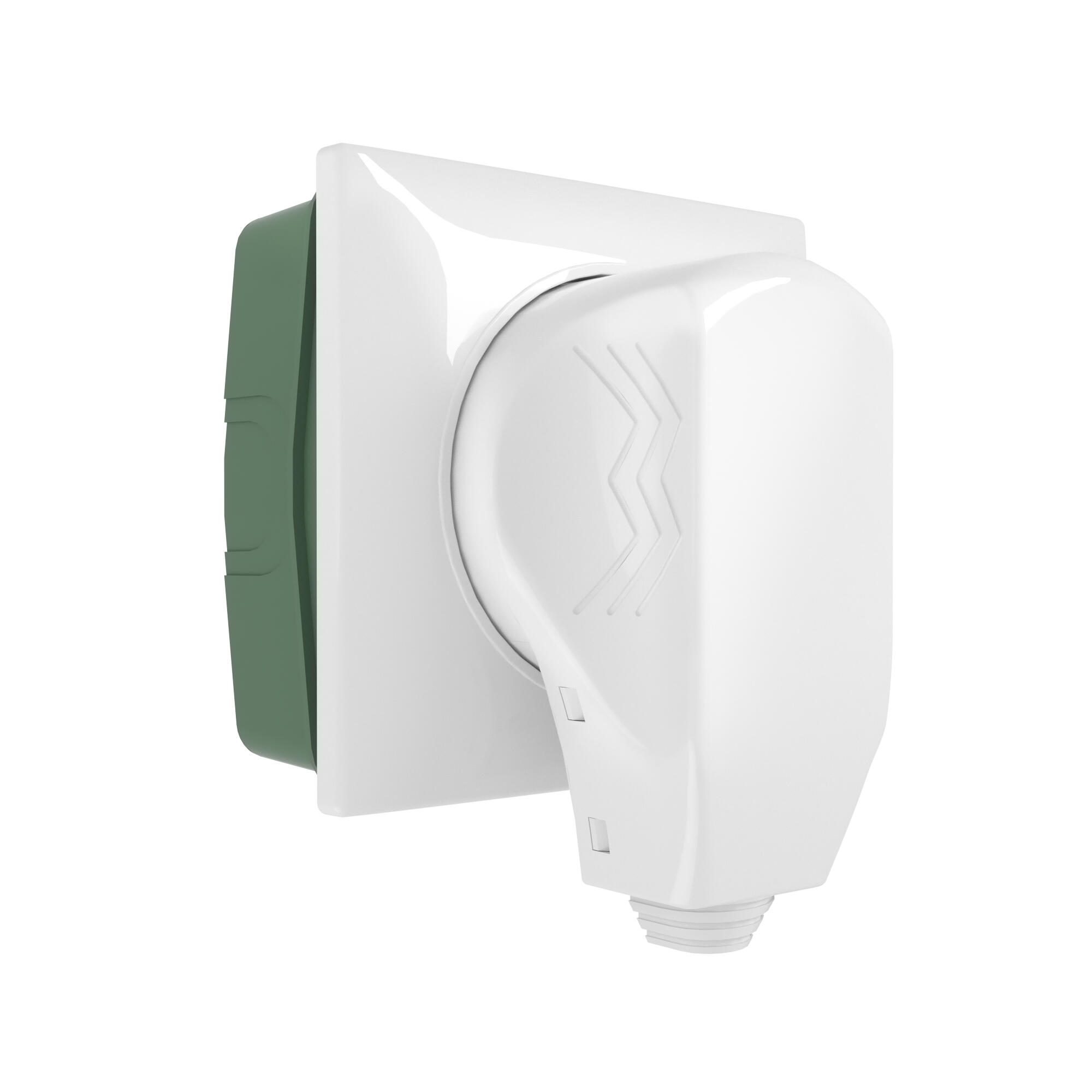 Розетка с вилкой для электроплиты 32А 250В (белый глянцевый) Werkel