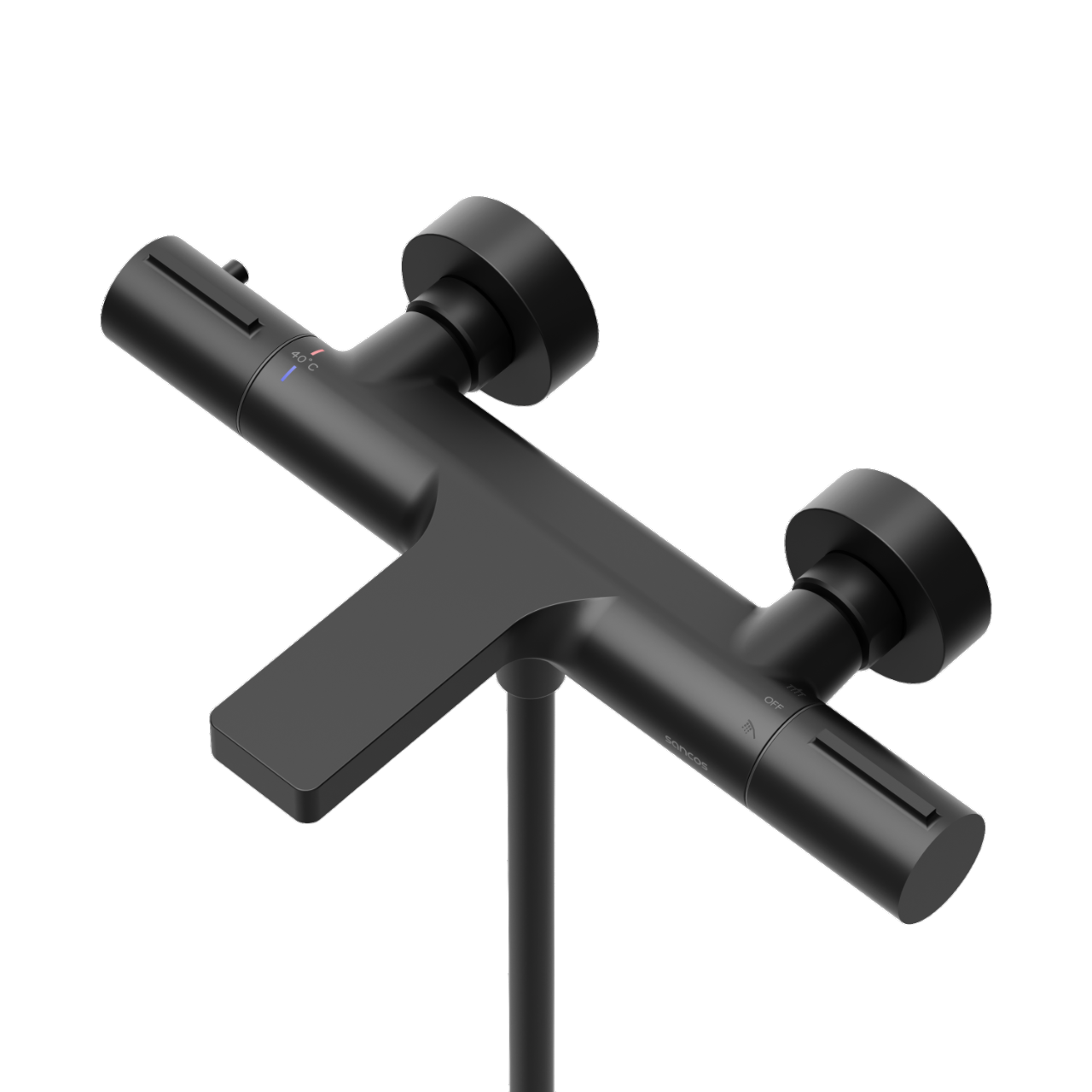 Термостатический смеситель для ванны с душем Etna, черный матовый SC9006MB