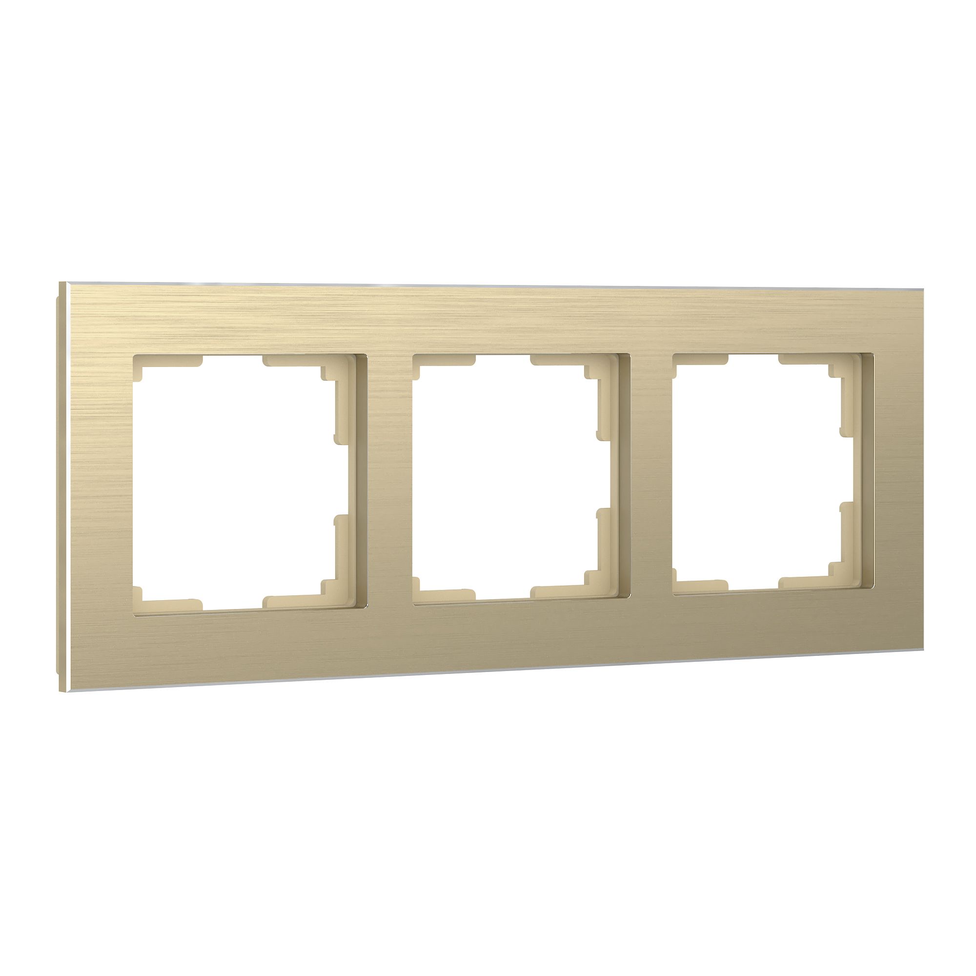 Рамка на 3 поста (шампань алюминий) Werkel