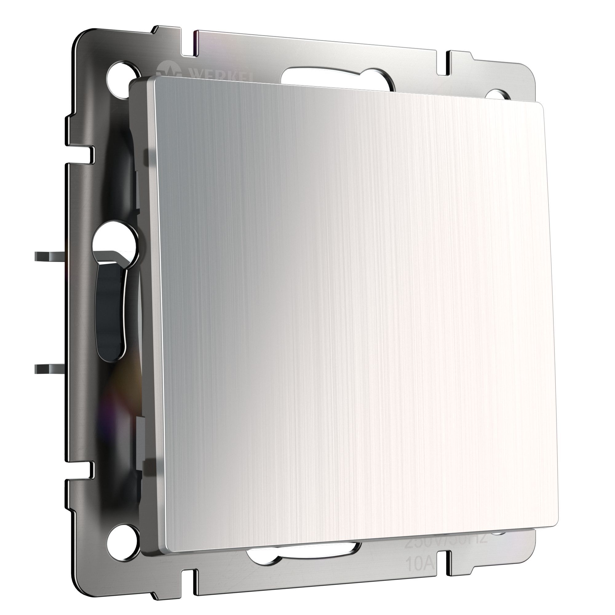 Выключатель одноклавишный проходной (глянцевый никель) Werkel