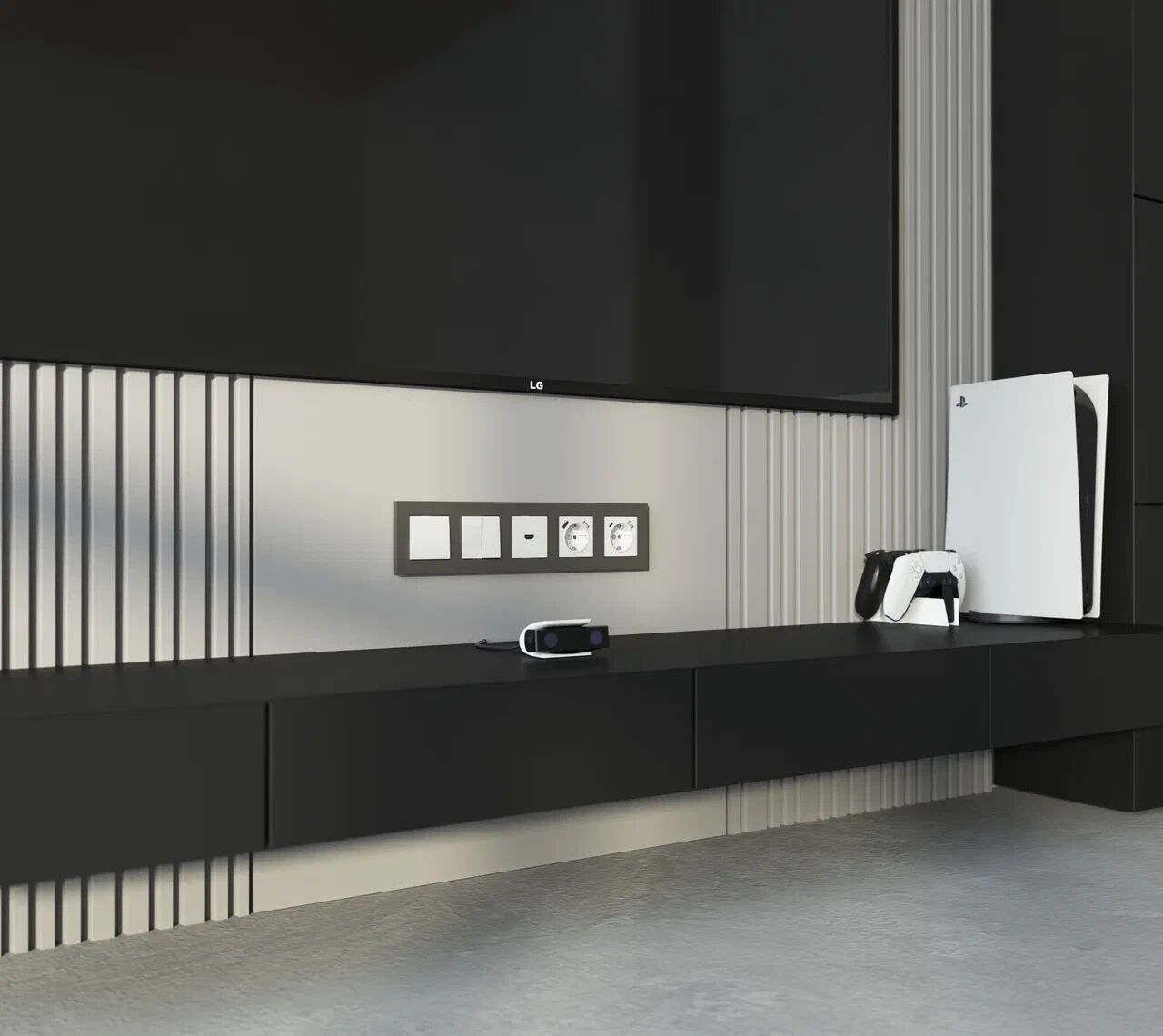 Рамка на 5 постов Slab (бронза софт) Werkel