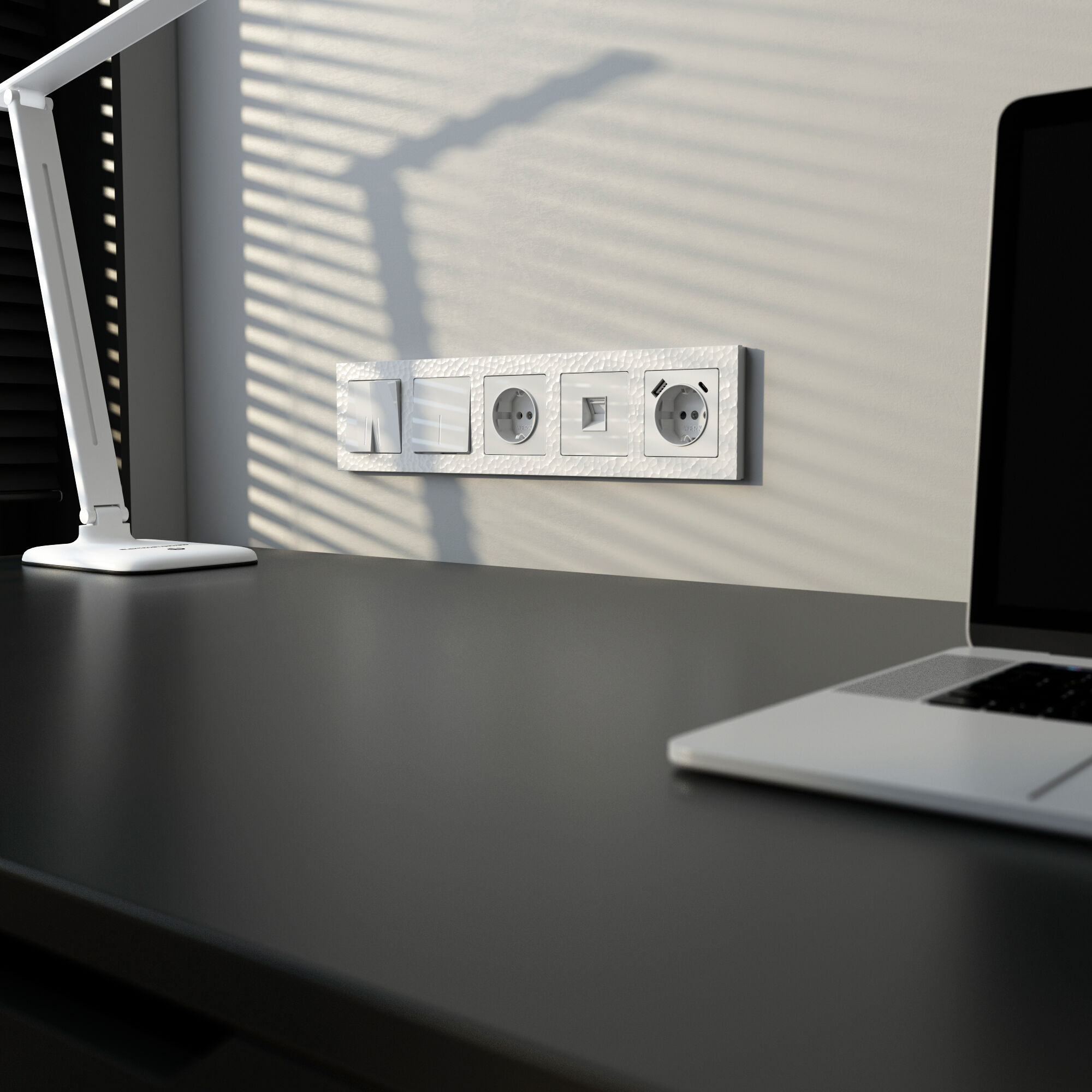 Рамка на 5 постов Hammer (белый) Werkel