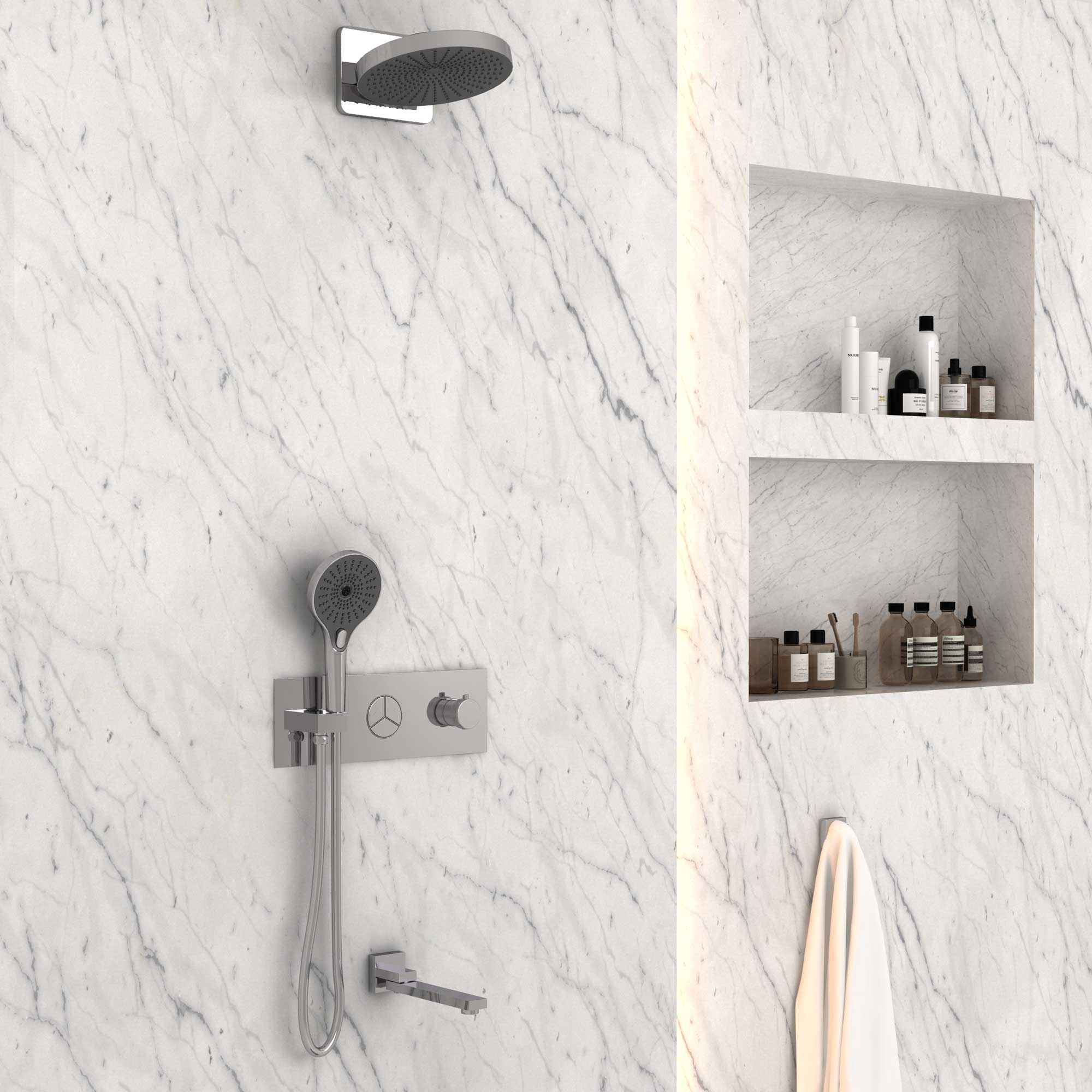 Душевая система Vincea VSFW-432TI1CH встраиваемая в стену цвет хром