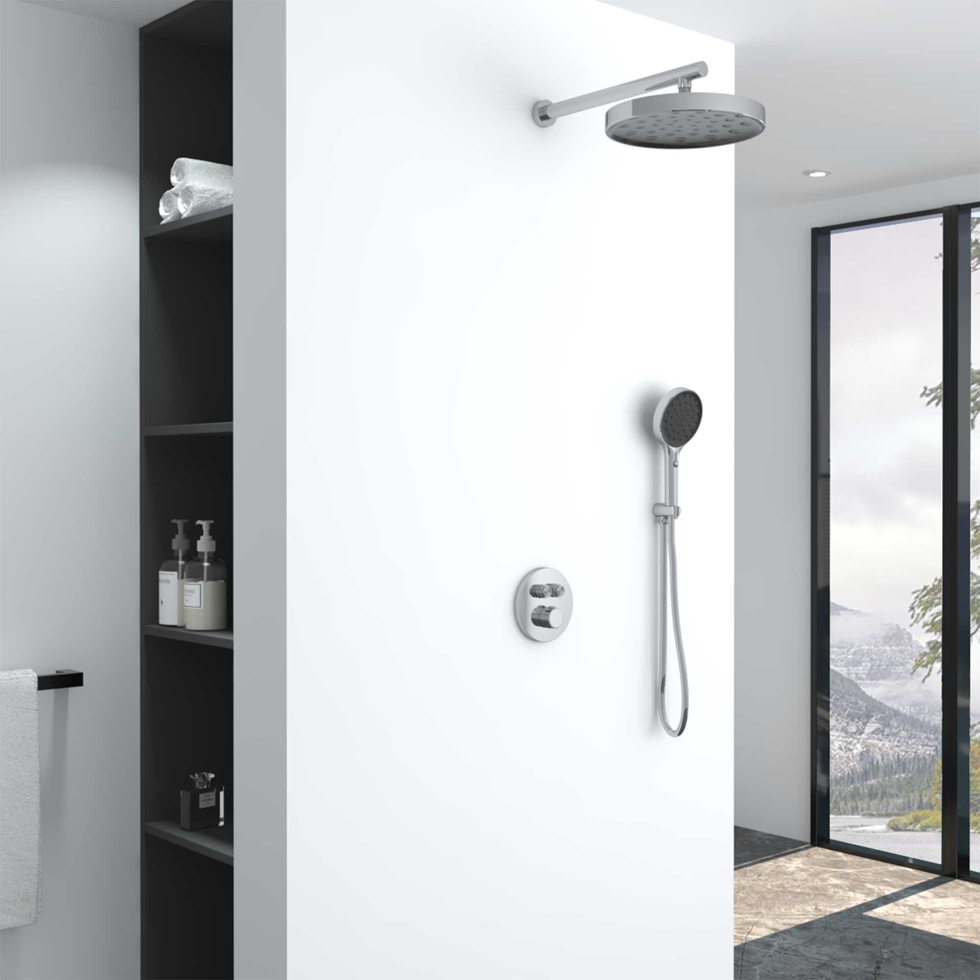 Душевая система Vincea Inspire VSFW-3I22MT2CH встраиваемая в стену цвет хром