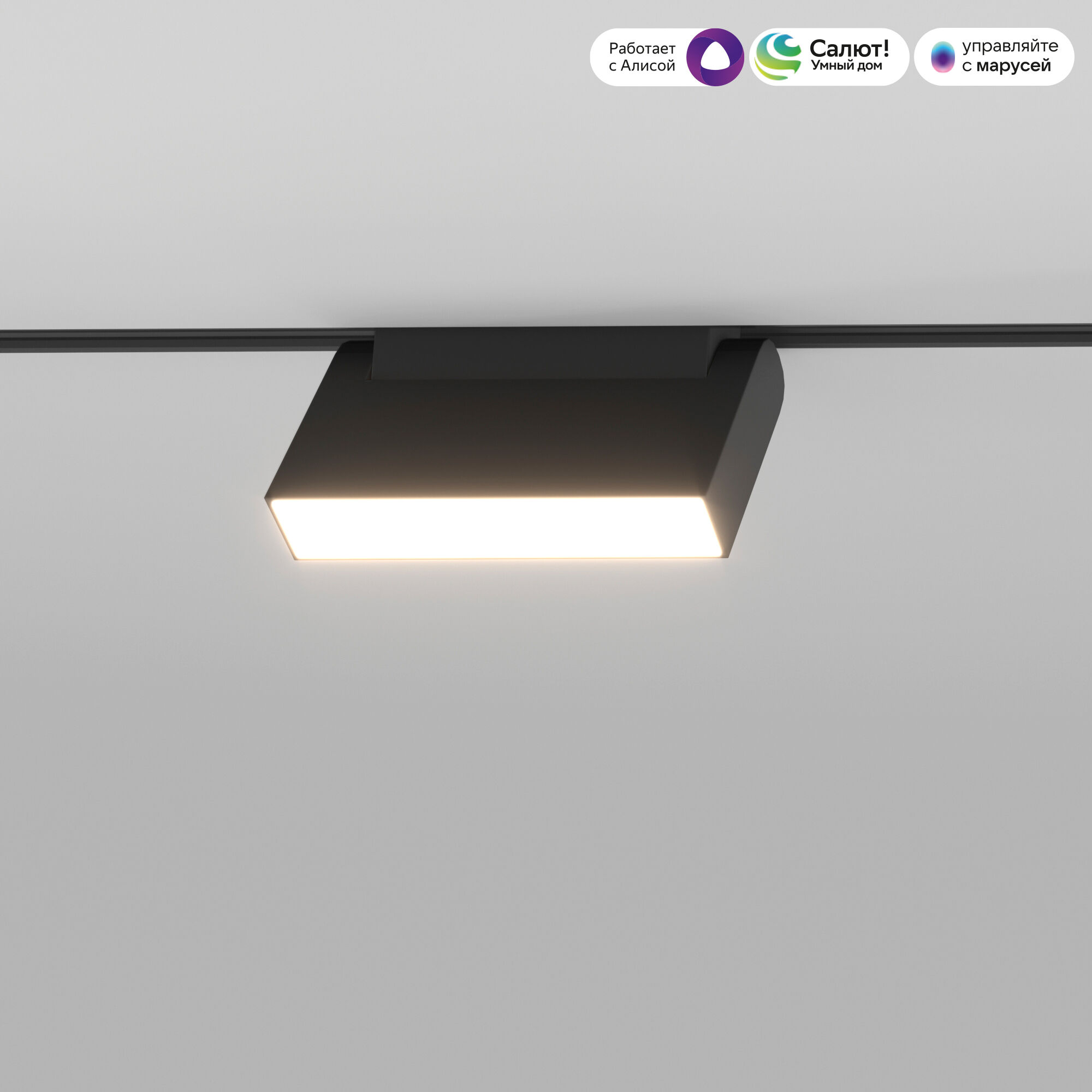 Slim Magnetic Умный трековый поворотный светильник 6W 2700-6500K Dim Kos чёрный