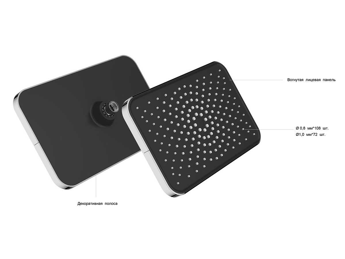 Душевая система Vincea Inspire VSFW-3I21MT4GM встраиваемая в стену цвет вороненая сталь