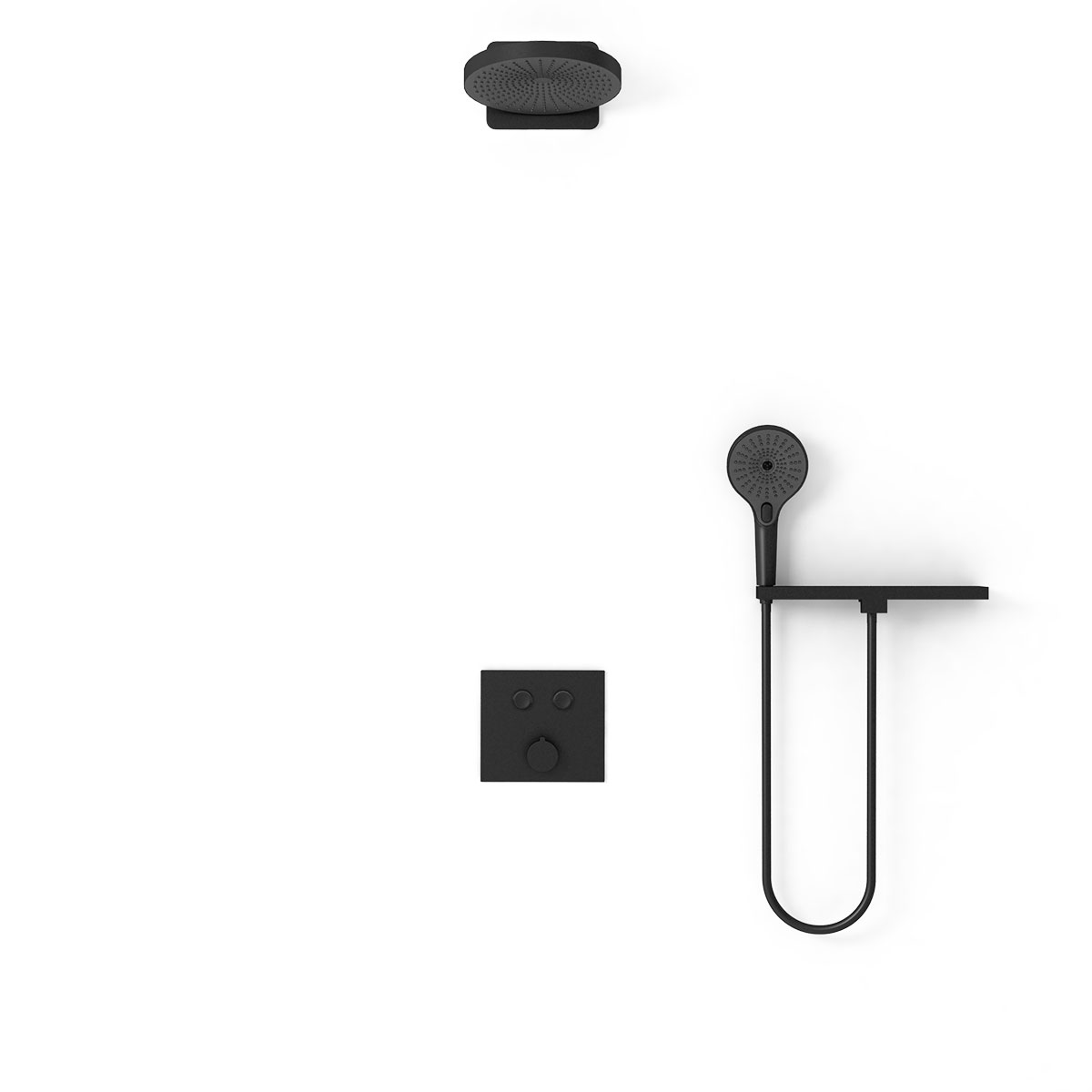 Душевая система Vincea VSFW-4I211RMB встраиваемая в стену цвет черный матовый