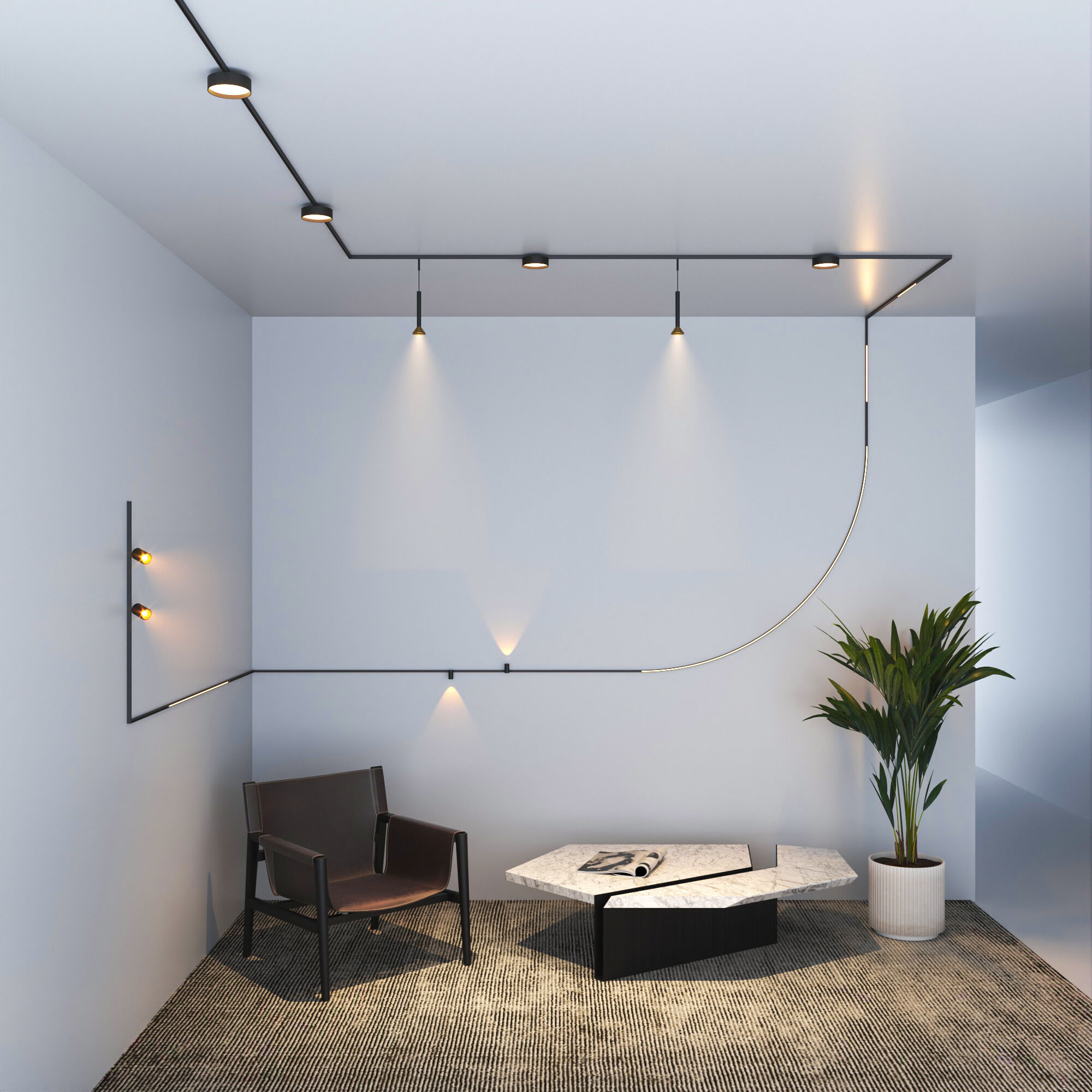 Mini Magnetic Трековый светильник 5W 3000K черный 85162/01