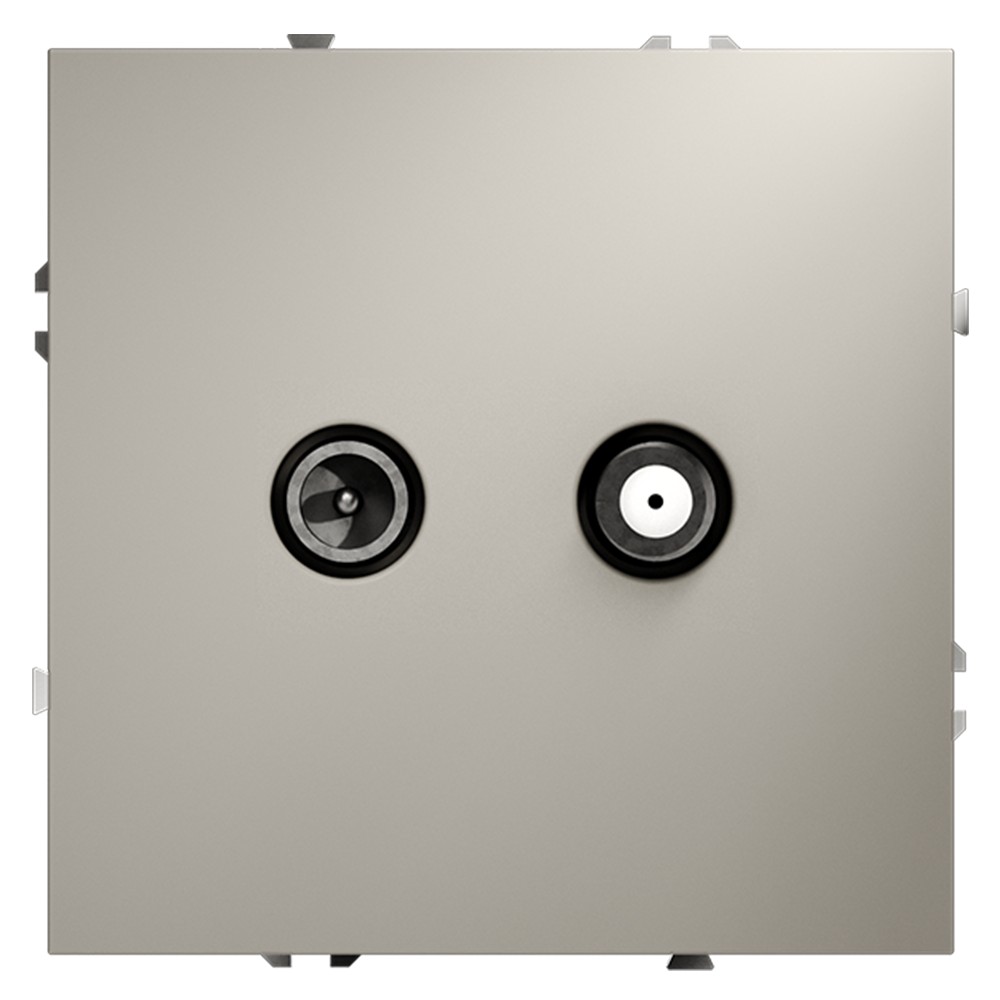 Розетка телевизионная встраиваемая VOLTUM S70 оконечная TV+SAT, (кашемир)