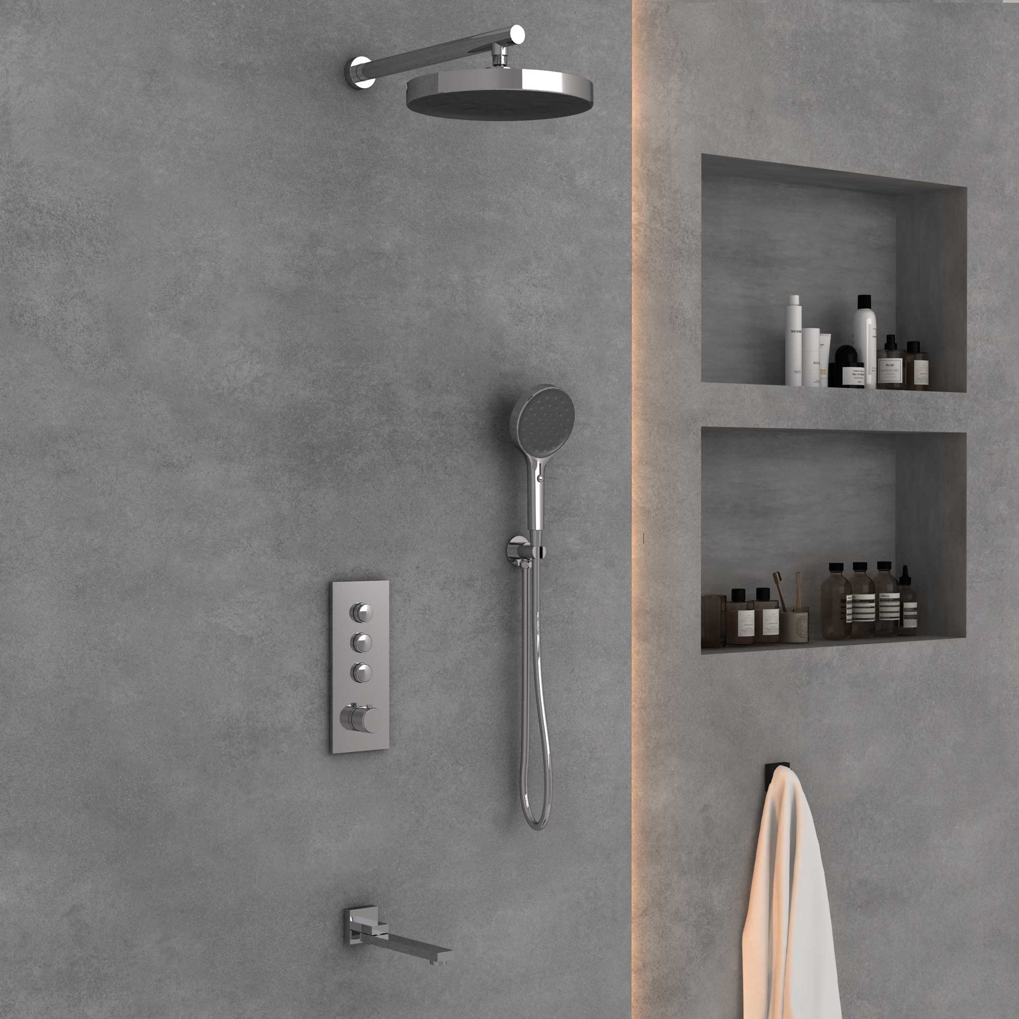 Душевая система Vincea VSFW-433TI2CH встраиваемая в стену цвет хром