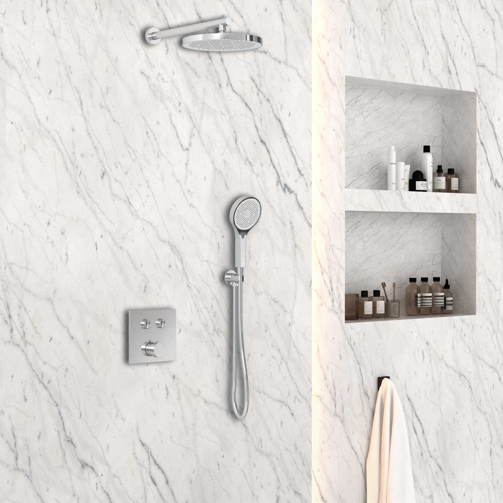 Душевая система Vincea VSFW-4212CH встраиваемая в стену цвет хром