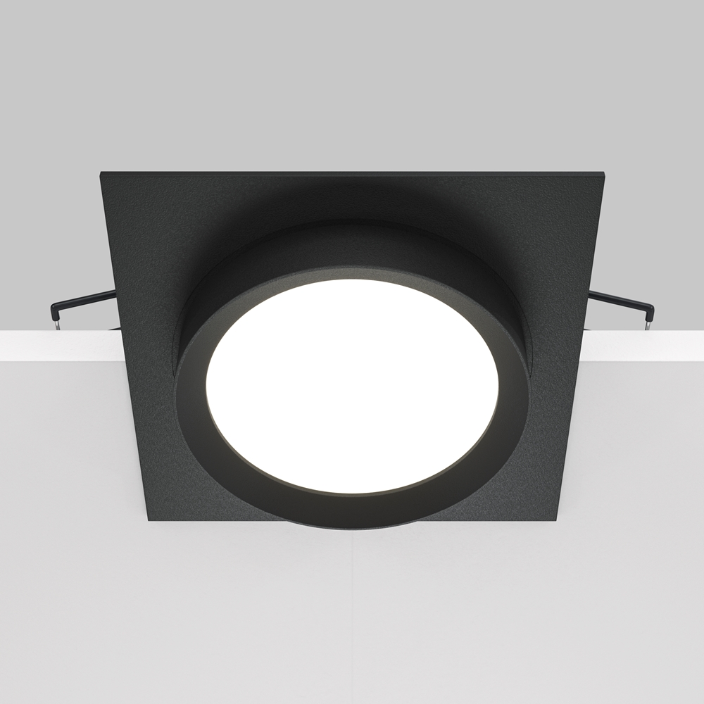 Встраиваемый светильник Maytoni Hoop GX53 1x12Вт DL086-GX53-SQ-B