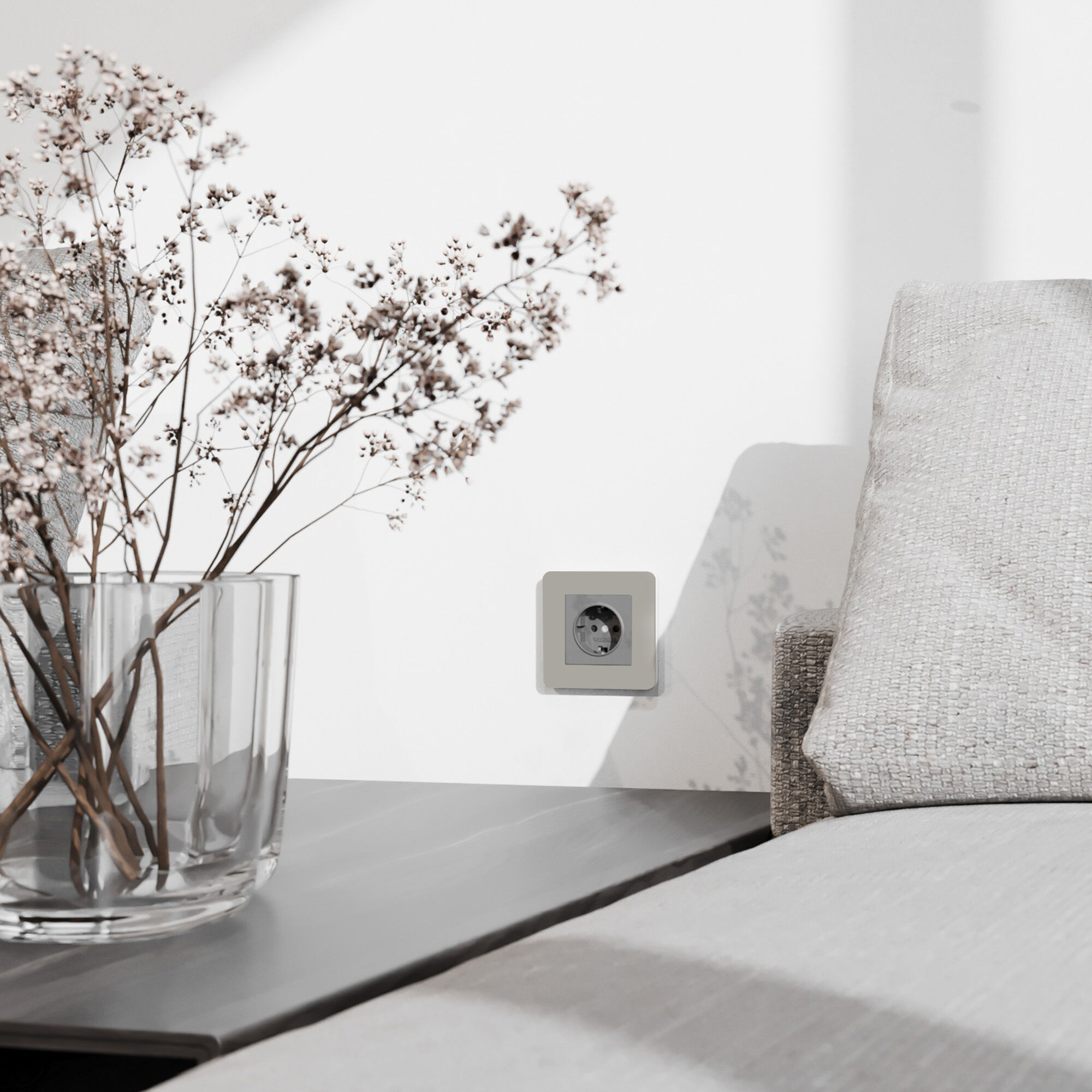 Рамка на 1 пост Split (дымчатый/белый, soft-touch) Werkel