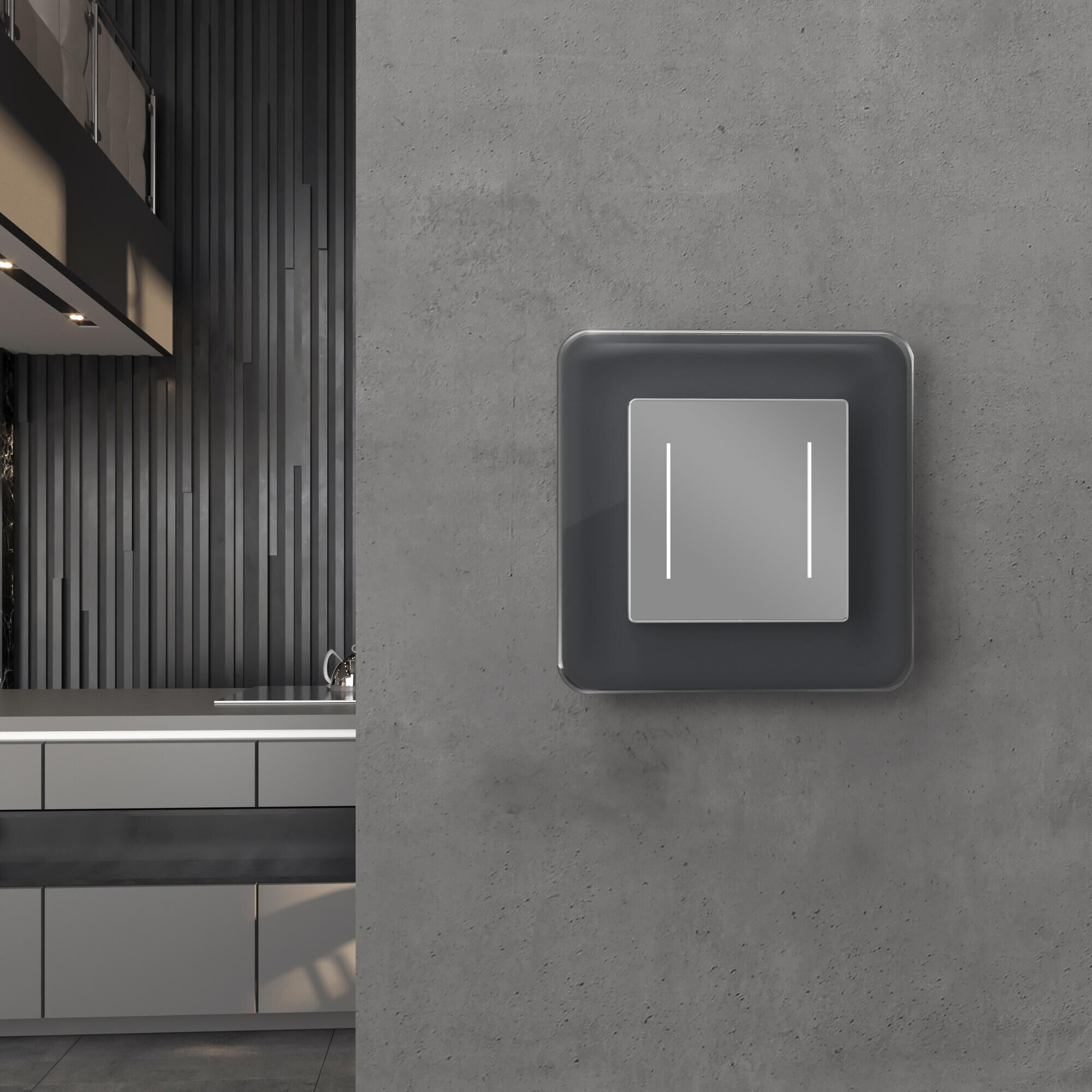 Рамка из стекла на 1 пост Elite графит Werkel