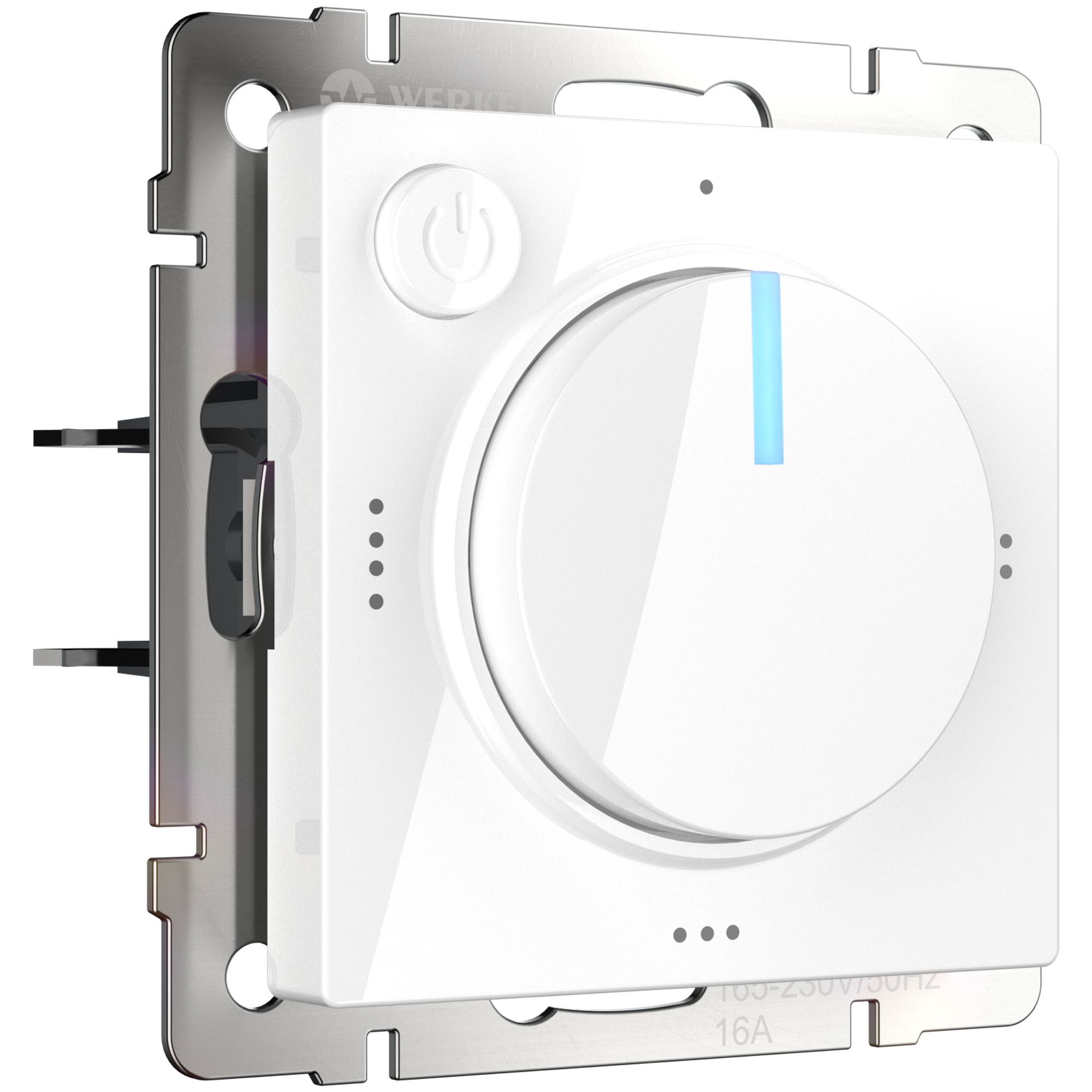 Терморегулятор электромеханический для теплого пола (белый глянцевый) Werkel